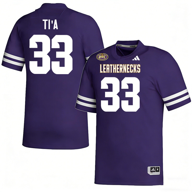 Western Illinois Leathernecks #33 Malini Ti'a College Football Jerseys,Uniforms-Purple